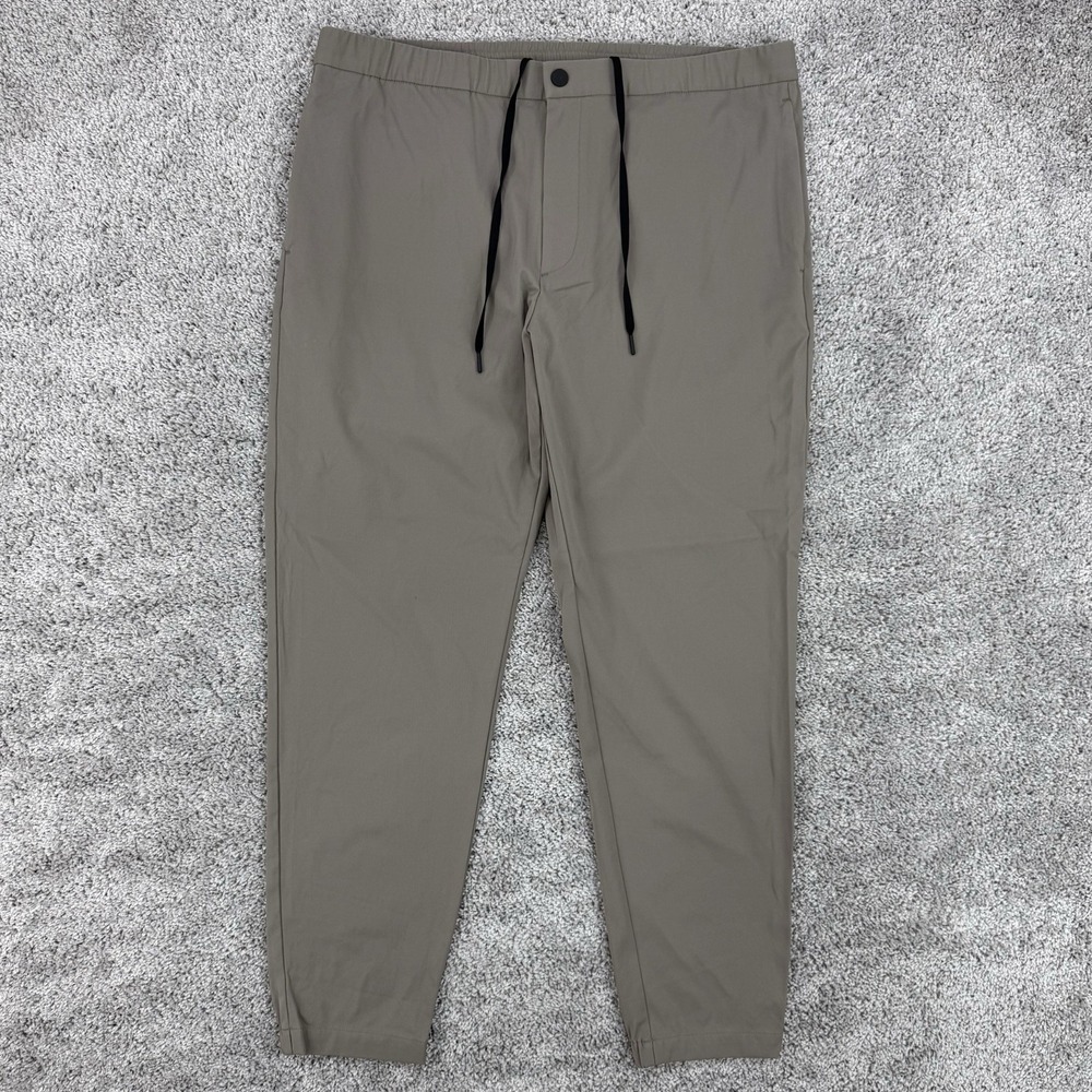 Theory Terrance Neoteric Joggers‎ Men's XL Brown Performance Stretch Drawstrings
